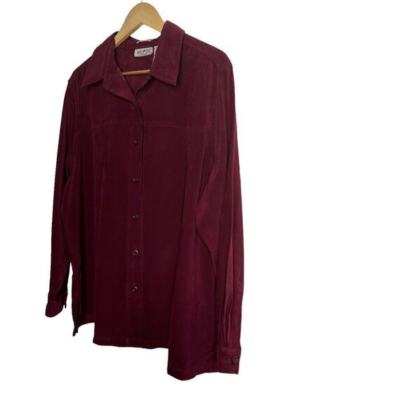 White Stag Burgundy Button Down Shirt - Picture 4 of 14